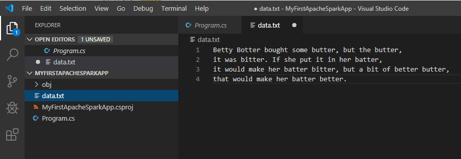 .Net Core With Apache Spark